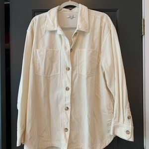 Madewell Corduroy Sunday Shirt (Cream, XL)